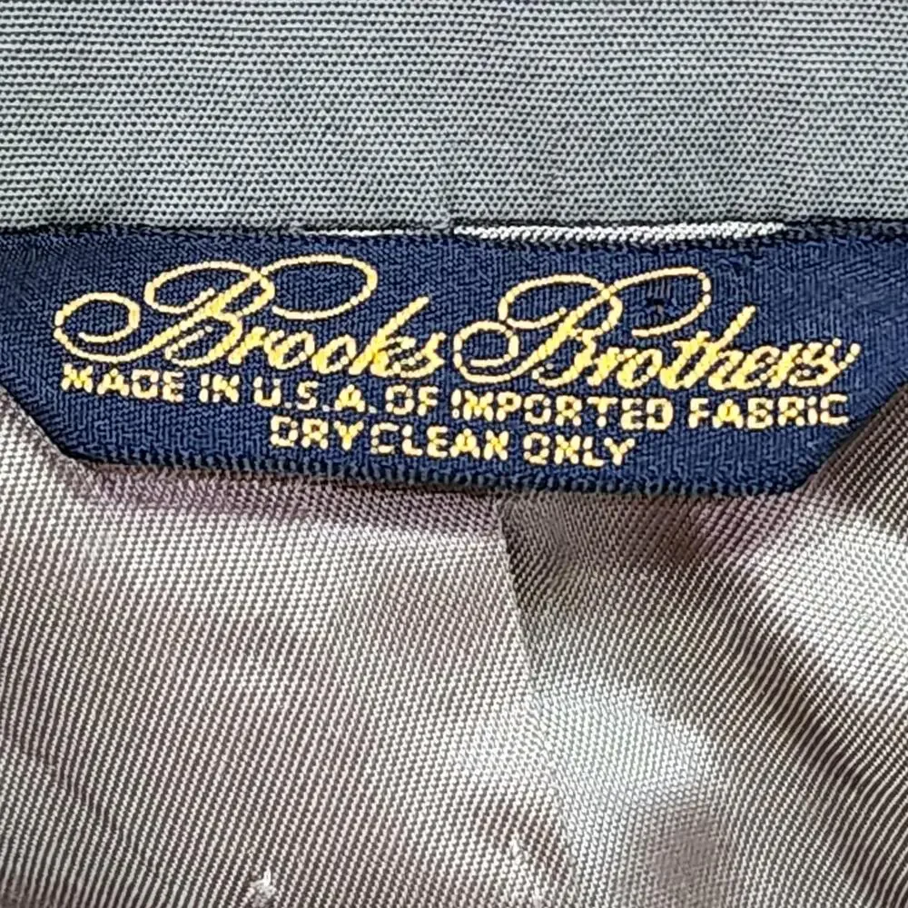 Vintage Brooks Brothers Suit Jacket Mens 48 Green Two Button Made In USA Blazer